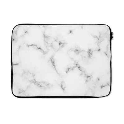 Produktbild von MuchoWow® Laptop Hülle 13 Zoll Marmor - Textur - Grau - Schwarz Laptoptasche - Laptophülle - Sleeve - Rundumschutz