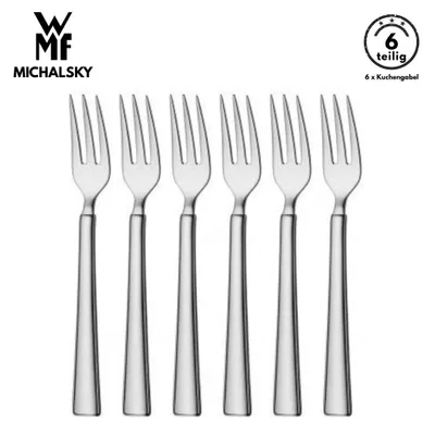 Produktbild von WMF Michalsky Kuchengabel Set 6-teilig, 16 cm, Cromargan Protect Edelstahl 18/10 poliert, kratzbeständig, spülmaschinenfest, langlebiges Kuchengabel,