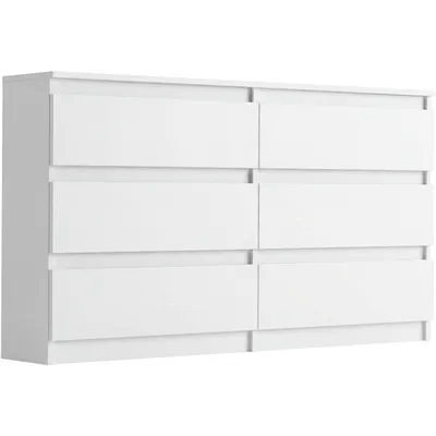 Zdjęcie produktu dla Komoda 140Cm Szafka 6 Szuflad, R-140 Biała