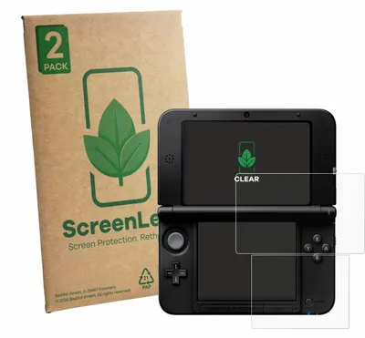 Produktbild von 2x ScreenLeaf Schutzfolie für Nintendo 3DS XL SPM7800 Displayschutz Display Schutz Folie Klar Transparent