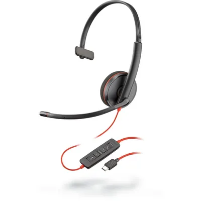 Immagine prodotto di POLY Blackwire C3210 Auricolare Cablato A Padiglione Ufficio USB tipo-C Nero