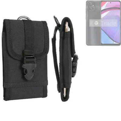 Produktbild von K-S-Trade Holster Handy Hülle kompatibel mit Motorola Moto G54 5G Power Holster Handytasche Gürtel Tasche Schutz Hülle Robust Outdoor schwarz
