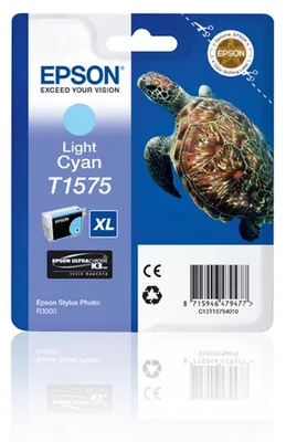 Image de Epson Turtle T1575 cartouche d'encre 1 pièce(s) Original Rendement élevé (XL) Cyan clair