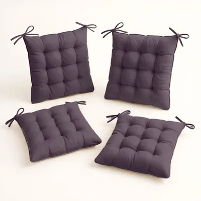Produktbild von Set mit 4 Stuhlkissen 40 x 40 cm – Carbongrau