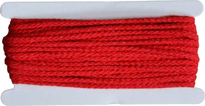 Produktbild von 10m Kordel 5-7mm geflochten 85% Baumwolle Bekleidungskordel Flechtkordel Farbwahl, Farbe:rot