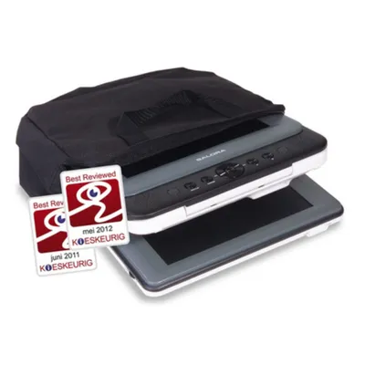 Immagine prodotto di Salora DVP7048TWIN - Lettore DVD portatile - Lettore DVD mobile - Lettore DVD per auto - 2 schermi (7 pollici) - Batteria ricaricabile - USB - SD - Accessori