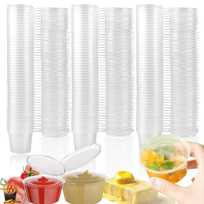 Plastikdosen mit Deckel, 3 Stück, 25 ml, transparent, spülmaschinengeeignet
