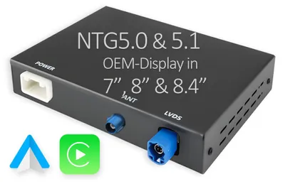 Produktbild von Wireless CarPlay Android Auto Nachrüstung für Mercedes NTG 5.0 5.1 2011-2015 W204 W212 C218 W166 X204 W463 Plug and Play Multimedia Interface