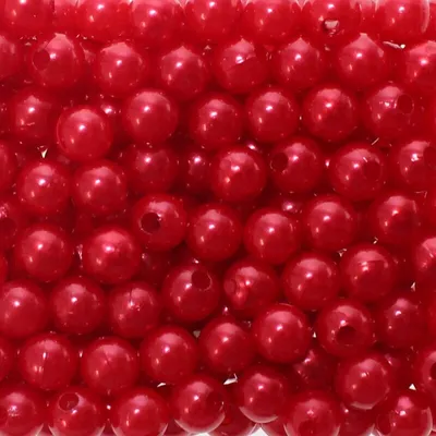 Produktbild von 250 Kunstperlen 8mm Perlen Wachsperlen Dekoperlen Bastelperlen Loch Kunstperlen, Farbe:rot