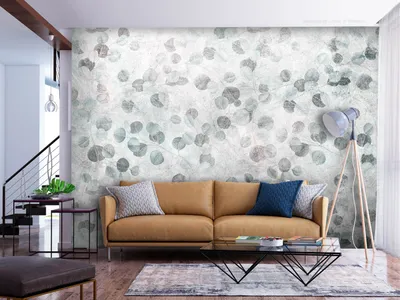 Produktbild von Vlies Fototapete Natur 400x280 cm Tapeten Wandtapete XXL Pflanzen Blätter wie gemalt f-C-10028-a-b
