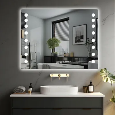 Obrázok produktu pre IREDA Kúpeľňové LED zrkadlo s osvetlením, 70 x 50 cm