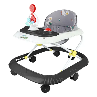 Image de 4in1 Babywalker pliable Trotteur avec musique et table de jeu réglable en hauteur Noir
