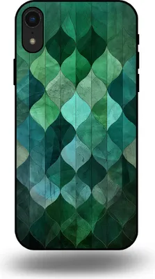 Produktbild von Smartphonica Handyhülle passend für iPhone Xr mit grünem Blätterdruck - TPU Backcover Hülle grünes Blattdesign - Grün