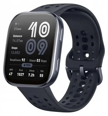 Produktbild von Smartwatch Amazfit Bip 6 Schwarz AMOLED 1,97 GPS Bluetooth 5ATM 140 Modi