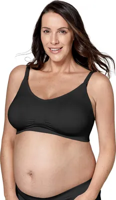 Produktbild von Medela Keep Cool Ultra Nahtloser Schwangerschafts- und Still-BH ohne Bügel – Mit 6 eingewebten atmungsaktiven Zonen – Soft-Touch-Gewebe Schwarz XXL
