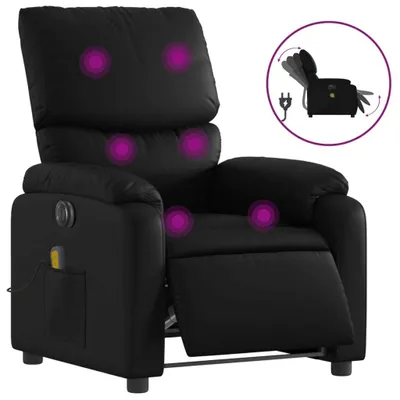 Produktbild von vidaXL Massagesessel Elektrisch Schwarz Kunstleder