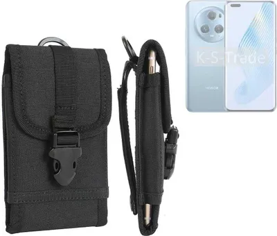 Produktbild von K-S-Trade Holster Handy Hülle kompatibel mit Honor Magic5 Holster Handytasche Gürtel Tasche Schutz Hülle Robust Outdoor schwarz