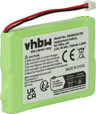 Produktbild von vhbw Akku kompatibel mit DeTeWe Aastra schnurlos Festnetz Telefon (750 mAh, 2,4 V, NiMH)