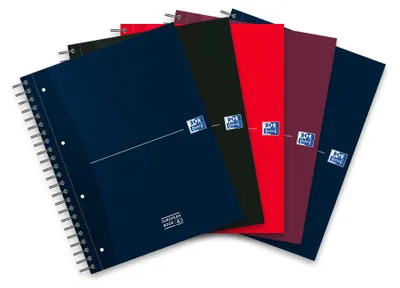 Produktbild von Oxford Collegeblock A4, liniert, 240 Seiten, European Book, 3 Register, 4 Farben