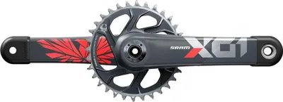 Produktbild von SRAM X01 SB+ DUB Kurbelgarnitur 175 mm rot - Leichte Carbon-Power für 1x12 MT....