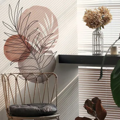 Produktbild von Inovra - Wandsticker, Blätter - Retro Wanddekoration - Wanddekoration für Schlafzimmer - Wanddekoration für Wohnzimmer - Selbstklebendes Vinyl - Abnehmbar und dekorativ