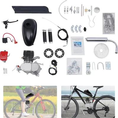 Zdjęcie produktu dla Silnik benzynowy do roweru – zestaw do konwersji 2-suwowy 100 cm³ – zębatka tylna 44T – 1-cylindrowy – do roweru z napędem silnikowym