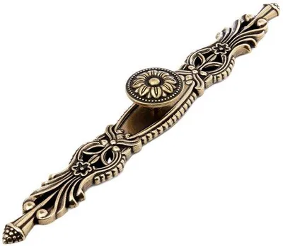 Immagine prodotto di Set di 5 maniglie per mobili in stile antico, finitura bronzo, realizzate in lega di zinco, lunghezza 260 mm, distanza tra i fori 160 mm – Maniglie per mobili e porte