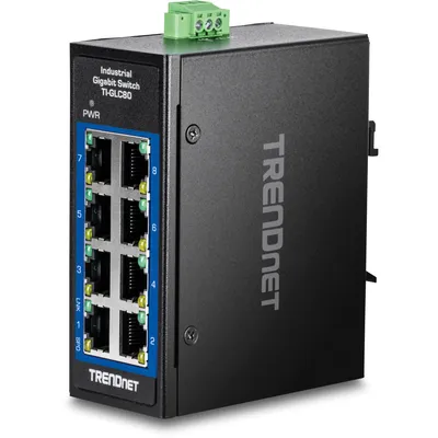 Produktbild von TRENDnet TI-GLC80 8-Port Gigabit Industrial DIN-Rail Mini