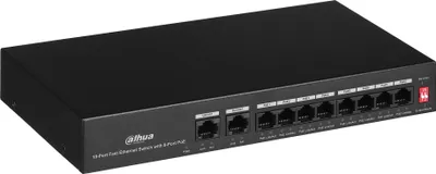 Obrázek produktu pro Dahua Technology PoE DH-PFS3010-8ET-65, Fast Ethernet (10/100), Podpora napájení po Ethernetu (PoE)