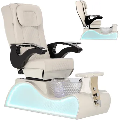 Immagine prodotto di Poltrona estetica elettrica con massaggio e idromassaggio per pedicure piedi per il salone SPA Nerisa grigia
