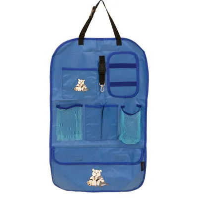 Produktbild von Auto Rücksitz Organizer, ca. 41 x 64 cm, mit Logo, blau von PETEX