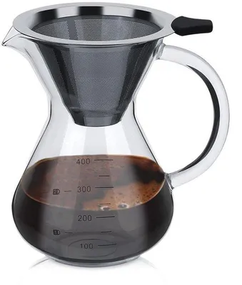 Zdjęcie produktu dla Ekspres do kawy 400 ml - szklany dzbanek do parzenia kawy