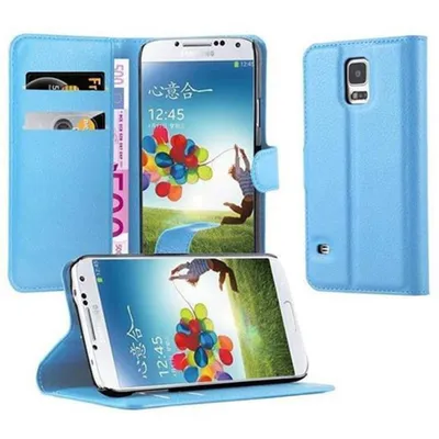Produktbild von Cadorabo Hülle für Samsung Galaxy S5 / S5 NEO in PASTEL BLAU Handyhülle mit Magnetverschluss, Standfunktion und Kartenfach Case Cover Schutzhülle Etui Tasche Book Klapp Style