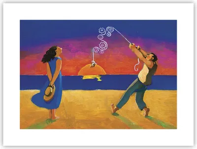 Produktbild von Poster - Poster ohne Rahmen - Symbol Liebe Surrealismus - 40x30 cm - Wand Bild - Wanddeko - Wandbilder - Kunstposter - Wandposter - Bilder - Kunstdruck - Wanddekoration - Wandbild - P2XAA40x30-4411