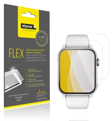 Image de 2x Film de protection d'écran pour Tisoutec TG09, recouvre 100% de l'écran, dipos Flex