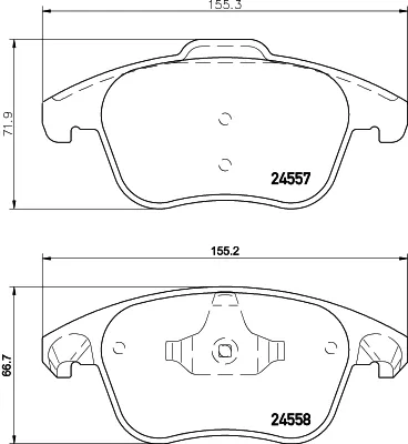 Produktbild von HELLA Bremsbeläge Satz Vorne Bremsklötze für OPEL Corsa F 8DB 355 013-351