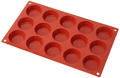 Immagine prodotto di Silikomart teglia per tartellette 15 pezzi Ø5cm H1,5cm silicone, terracotta