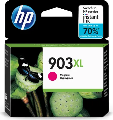 Zdjęcie produktu dla HP Oryginalny purpurowy wkład atramentowy 903XL, Wysoka (XL) wydajność, Purpurowy, Tusz na bazie pigmentu, 8,5 ml, 1 szt., Jednopak