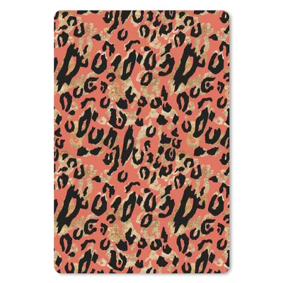 Produktbild von MuchoWow® Mauspad Mousepad Pantherdruck - Rosa - Gold 18x27 cm - Mousepads - Maus Mat - Pad - Mausunterlage