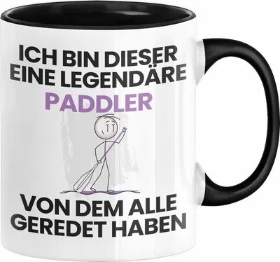 Produktbild von Paddler Geschenk Tasse Lustige Geschenkidee Geburtstag für Paddler Ich Bin Dieser Legendäre Paddler Von Dem Alle Geredet Haben Kaffee-Becher (Schwarz)