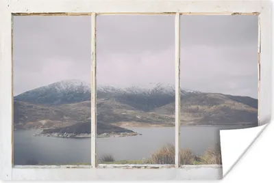 Produktbild von MuchoWow® Poster Aussicht - Berg - Schnee 90x60 cm - Schlafzimmer