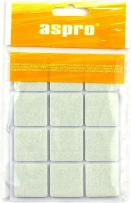 Zdjęcie produktu dla Samoprzylepne podkładki filcowe 2,8x2,8 cm białe 12 szt.