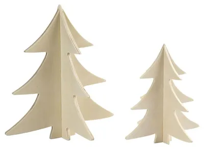 Immagine prodotto di Decorare gli alberi di Natale in legno 3D, 2 pezzi.