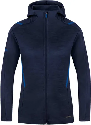 Produktbild von JAKO Damen Freizeitjacke Challenge mit Kapuze, Farbe:marine meliert/royal, Größe:34