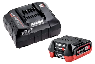 Zdjęcie produktu dla Zestaw podstawowy Metabo 1x akumulator LiHD 12 V 4,0 Ah ( 625349000 ) + ładowarka ASC 55 ( 627044000 )