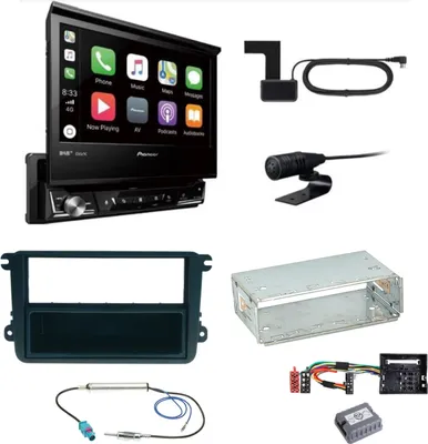 Produktbild von Pioneer AVH-Z7200DAB Bluetooth CD USB Einbauset für Seat Leon Altea XL Alhambra