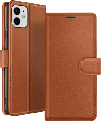 Produktbild von Zanaé, Klappetui iPhone 12 / 12 Pro mit Kartenfächern & Magnetverschluss, Braun
