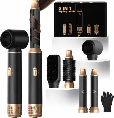 Produktbild von Atopskins 5 in 1 Pro Air Styler Haarstyler mit Coanda-Effekt, 1000W, 3 Temperaturstufen, Warmluftbürste für Locken & Styling