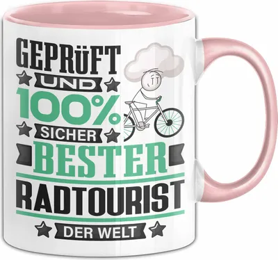 Produktbild von Radtourist Geschenk Lustiger Spruch für Radtourist Geschenkidee Bester Radtourist Der Welt (Rosa)