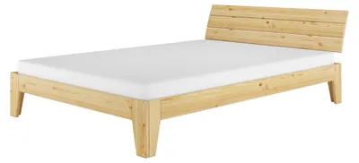 Produktbild von Futonbett Kiefer-Bettgestell massiv 140x220 Überlänge Doppelbett Zubehör wählbar V-60.62-14-220Rollrost und Matratze inkl.